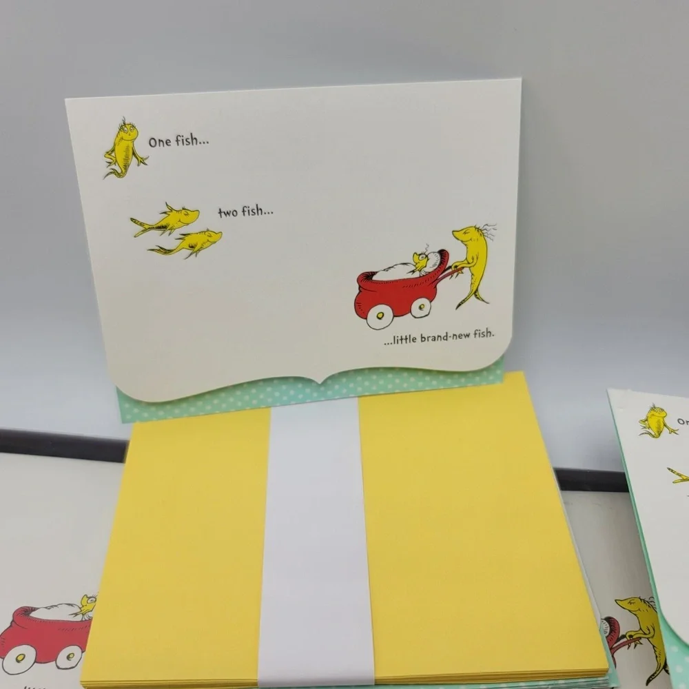Dr Seuss Baby Shower Announcements Set 30 one Fish Hallmark 2011
